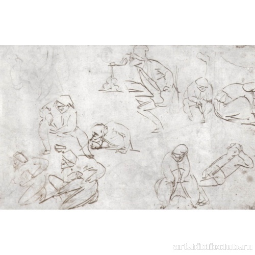 Лист с набросками крестьян