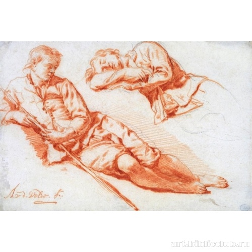 Два наброска спящего пастушка