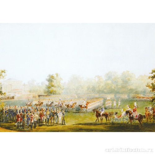 Парад на Масляном лугу перед Елагиным дворцом