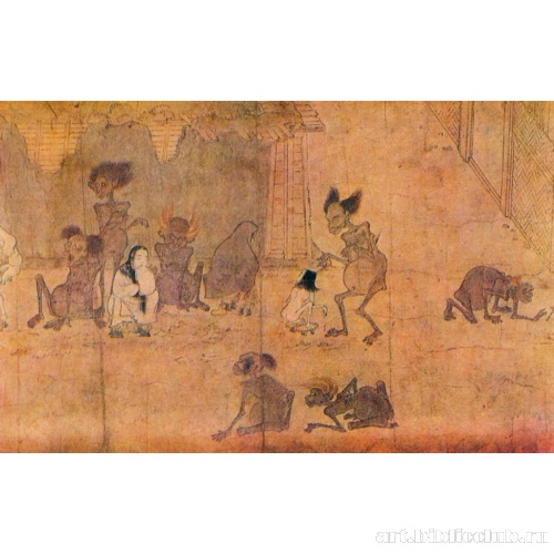 Гаки-соси - «Сказание о голодных духах». Свиток. Деталь