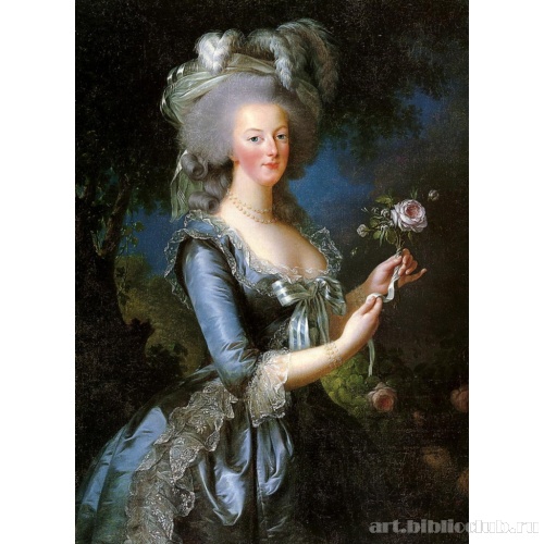 Портрет Марии-Антуанетты с розой