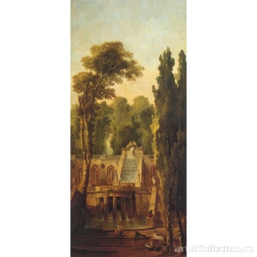 Пейзаж с террасой и каскадом