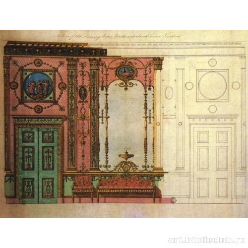 Украшение стены гостиной Нортамберленд-хауза