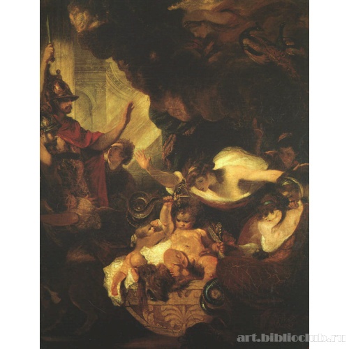 Младенец Геркулес душит насланных Герой змей