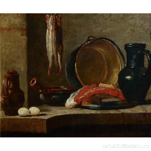 Натюрморт с кухонной утварью.  Фрагмент