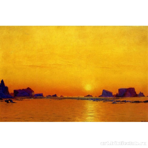 Лед тает под полуночным солнцем