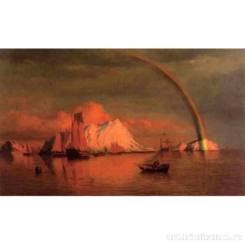 Закат в Арктике с радугой