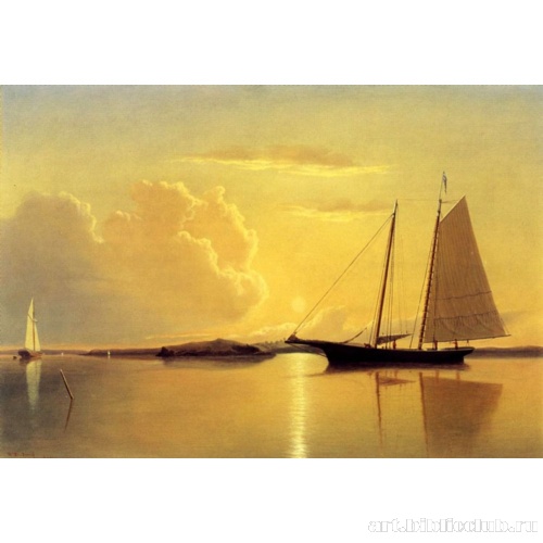 Шхуны в гавани Фэрхэйвена, восход солнца