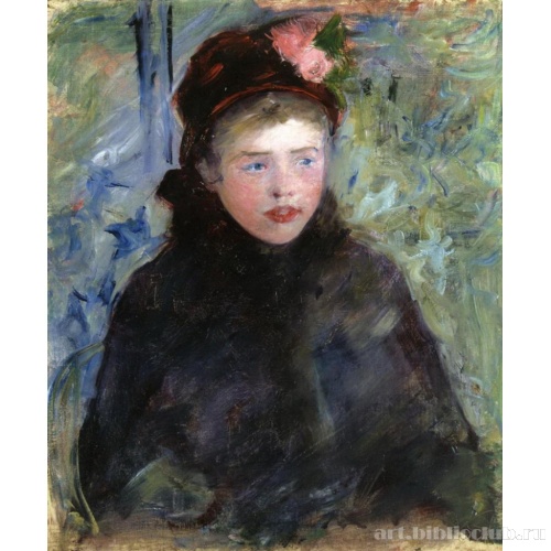 Сьюзен в токе, украшенном двумя розами