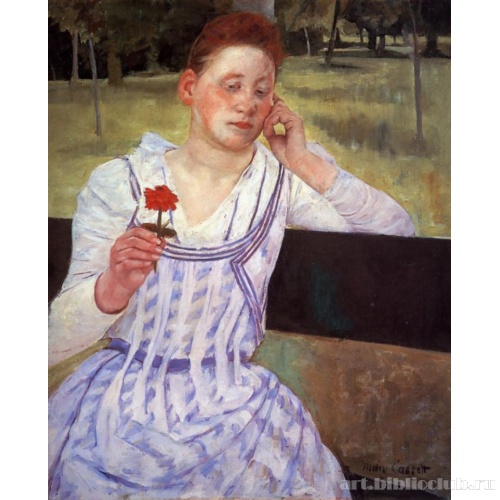 Грезы (Женщина с красной циннией)