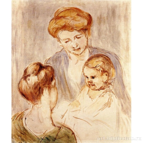 Младенец, улыбающийся двум молодым женщинам