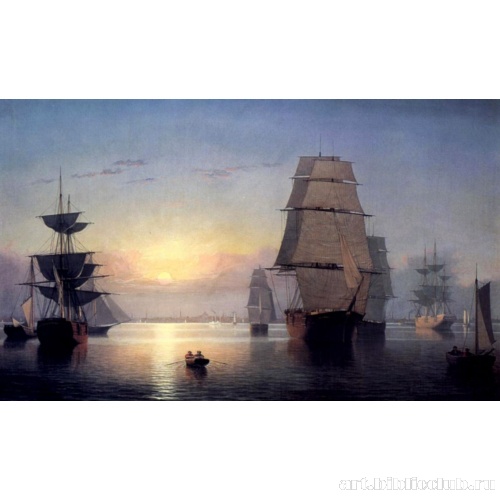 Гавань Бостона на закате