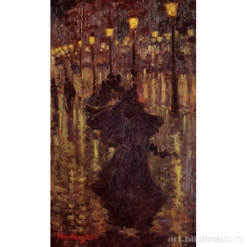 Вечерний ливень, Париж