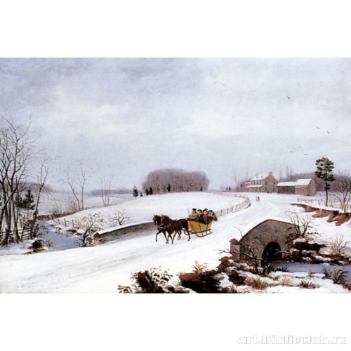 Прогулка на санях в пасмурный день