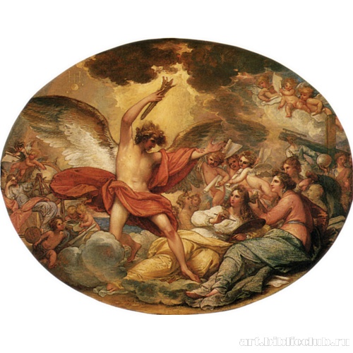 Гений призывает изящные искусства украсить мануфактуру и коммерцию