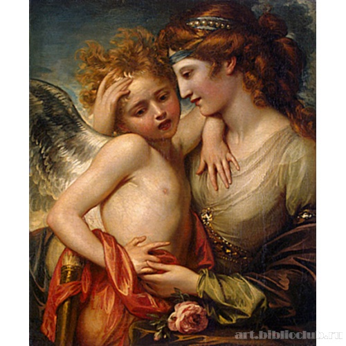 Венера утешает Купидона, укушенного пчелой