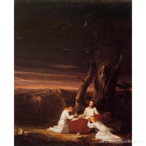 Ангелы прислуживают Христу в пустыне