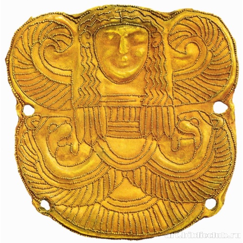 Бляшка с фигуркой крылатой женщины