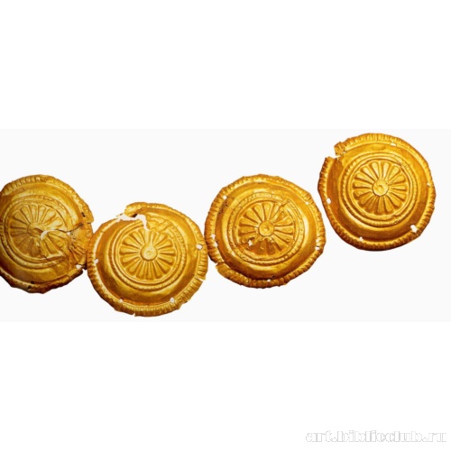Бляшки с розетками, обрамленными концентрическими кругами. Фрагмент