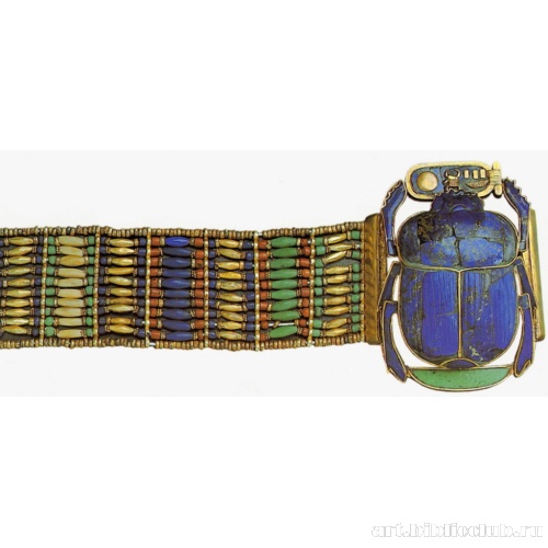 Браслет с застежкой в виде жука-скарабея