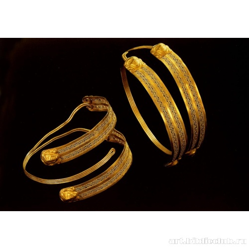 Два браслета спирально-пластинчатой формы