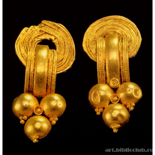 Пара серег в виде грозди винограда