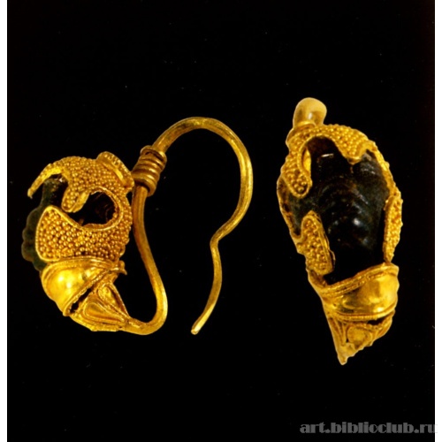 Пара серег с головой африканца