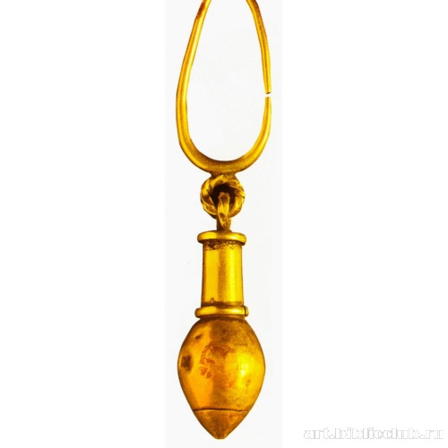 Серьга с подвеской в форме желудя