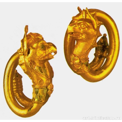 Серьги с грифонами