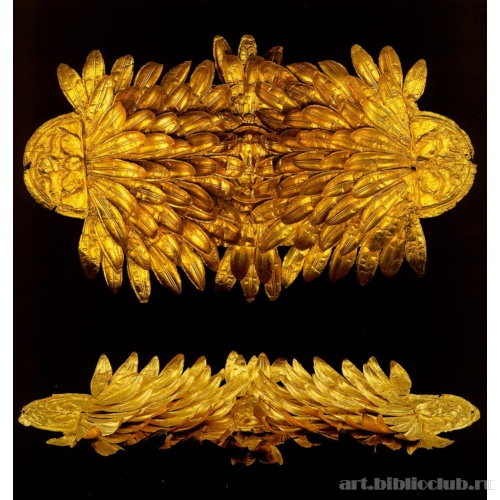 Широкая диадема, украшенная массой «ершистых» лепестков