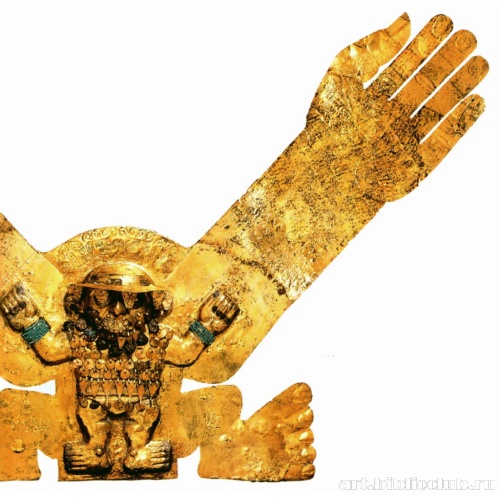 Украшение в виде стилизованного  изображения человека без головы. Фрагмент