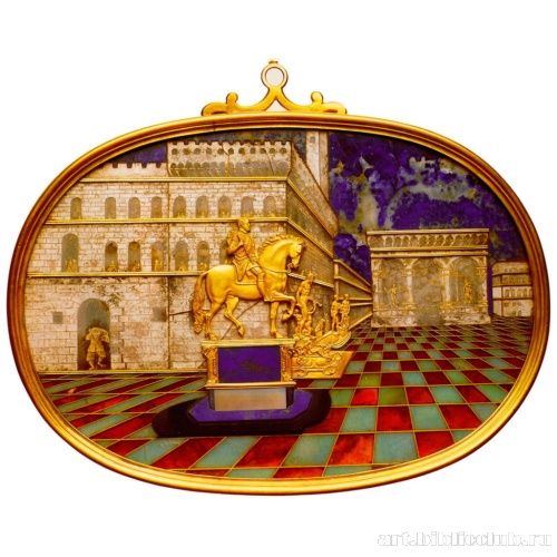 Плакетка с изображением Пьяцца делла Синьория во Флоренции