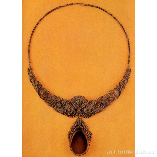 Гривна с дымчатым топазом