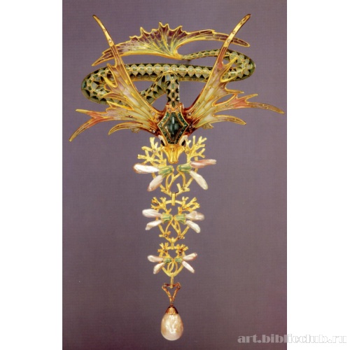 Украшение для корсажа «Крылатый змей»