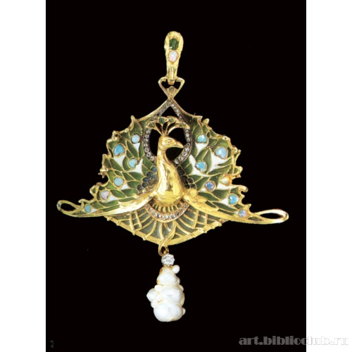 Кулон или брошь «Павлин во всей красе»