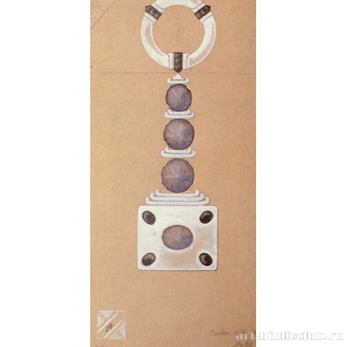 Эскиз кулона из хрусталя