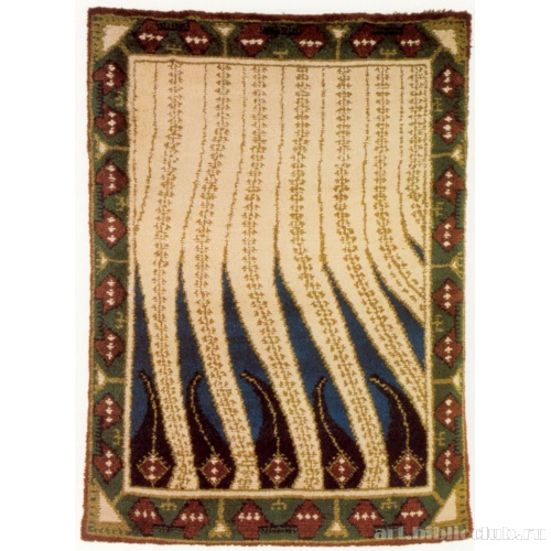 Ковер «Пламя» в технике рийю