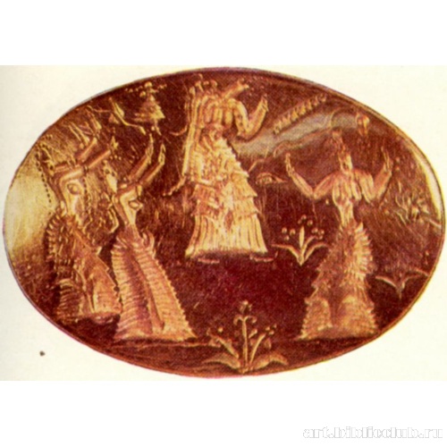 Перстень-печать, из погребения в Исопате, близ Кносса