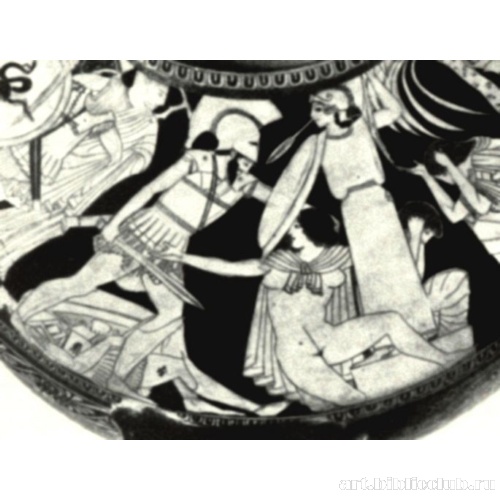 Вазописец Клеофрада. Гидрия Падение Трои, из Нолы