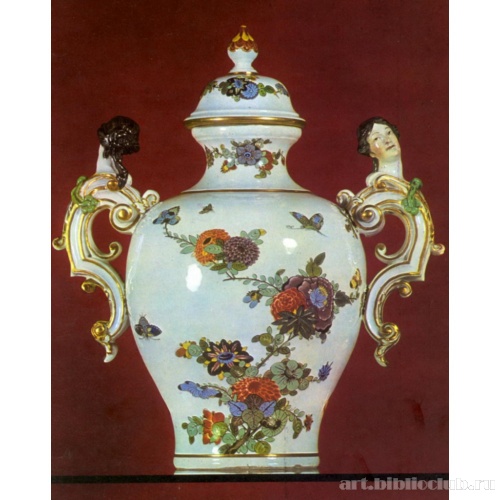 Ваза из четырехштучного комплекта с «итальянской» росписью цветами