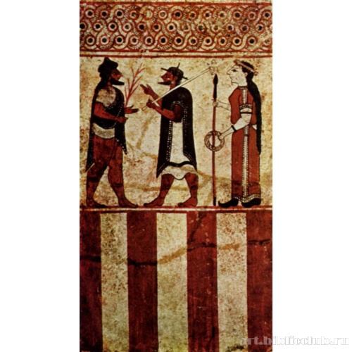 Беседа со жрецом. Роспись пластины из Черветери