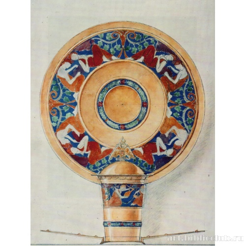 Эскиз для фарфора. Тарелка и кружка