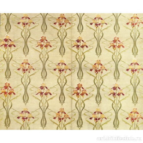 Ткань с узором из ирисов