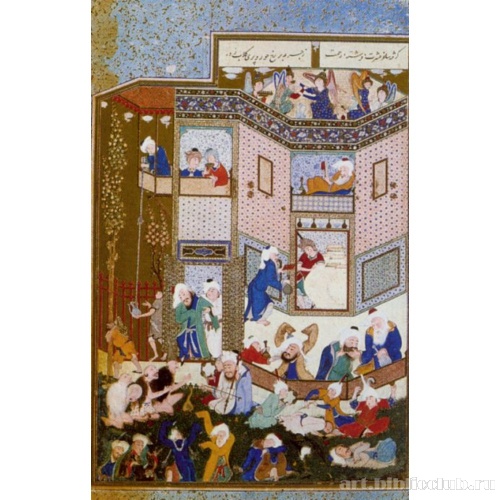 Султан Мухаммад. Земное и потустороннее опьянение. Миниатюра рукописи «Диван» Хафиза