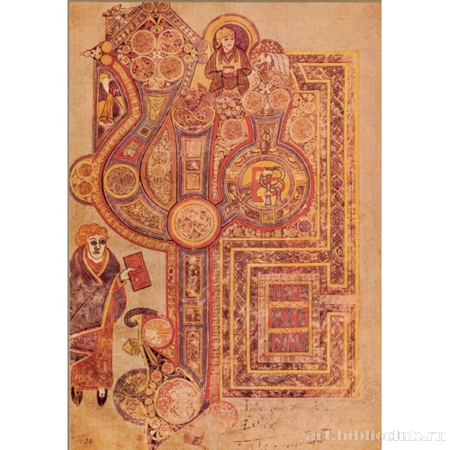 Начало Евангелия от Матфея: LIBER GENERATIONIS («РодословиеЦ» ). Книга из Келлса