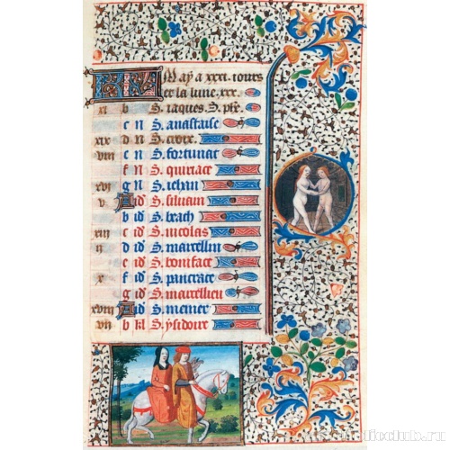 Книга часов. Париж, Тур (?). Страница календаря: Май