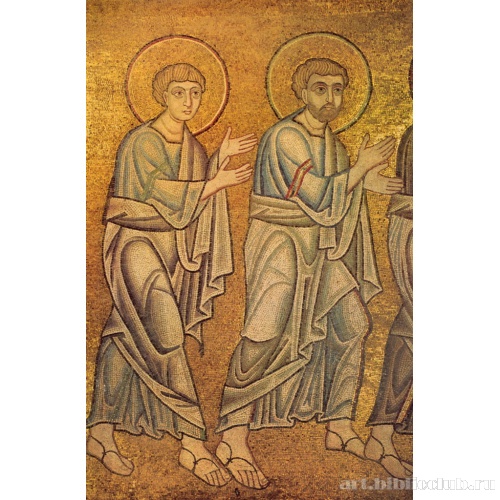 Евхаристия. Апостолы Филипп (?) и неизвестный (Яков?)