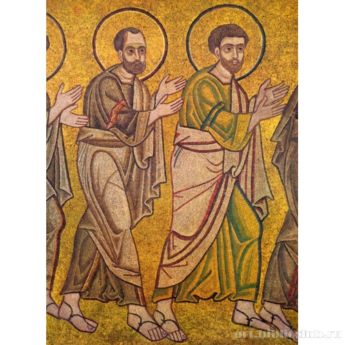 Евхаристия. Апостолы Симон (?) и Лука