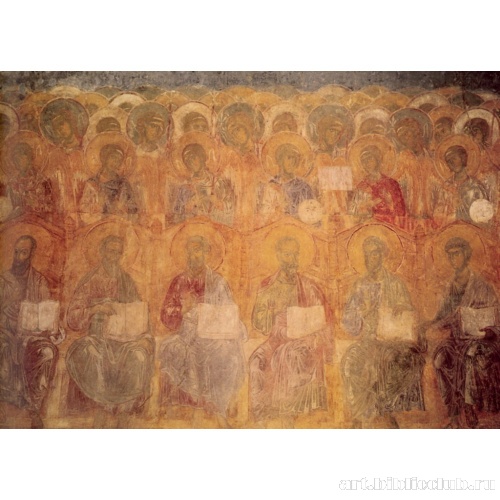 Интерьер Дмитриевского собора. Фрагмент фресковой росписи «Страшный суд»