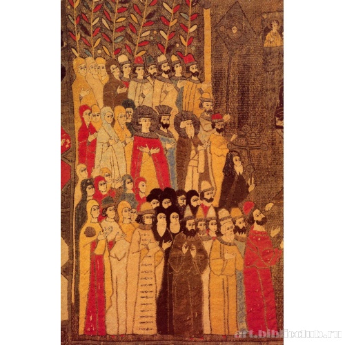 Пелена «Церковная процессия». Фрагмент